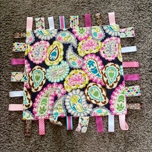 Baby mini blanket with ribbons like new